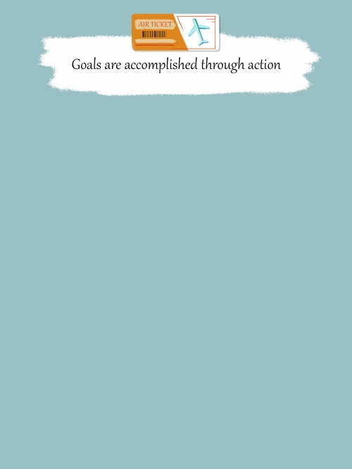 inside of Recovery Wishes "Accomplish through action" card