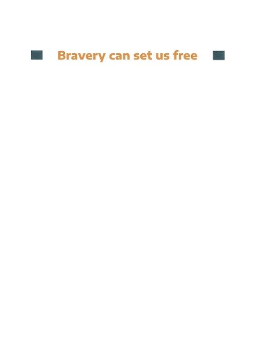 inside of Recovery Wishes "Bravery can set us free" card