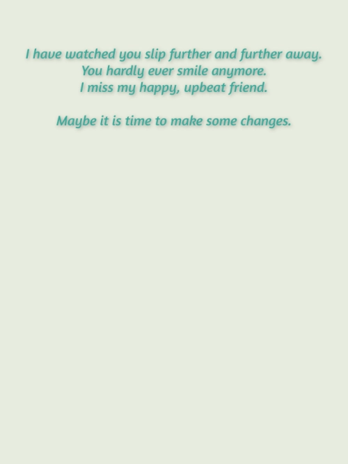 inside of Recovery Wishes "Time for change" card
